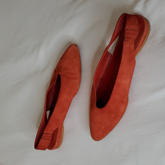 Everlane V Slingback Red Rust Suede Size 9 - Picture 11 of 11